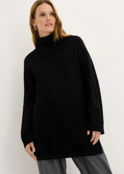 Best Jersey largo de punto fino con aberturas laterales en mezcla de viscosa Mujer Jerséis|Ropa De Punto