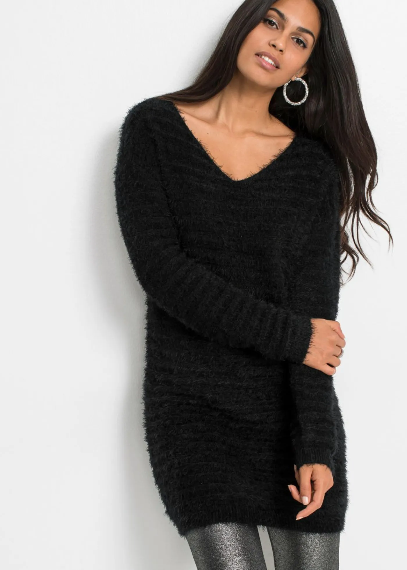 Discount Jersey largo y mullido Mujer Jerséis|Ropa De Punto