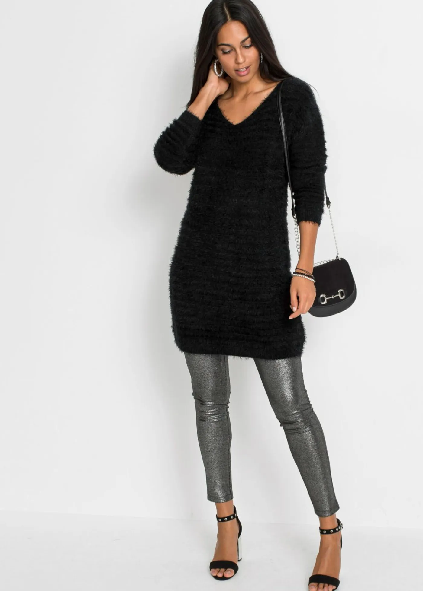 Discount Jersey largo y mullido Mujer Jerséis|Ropa De Punto