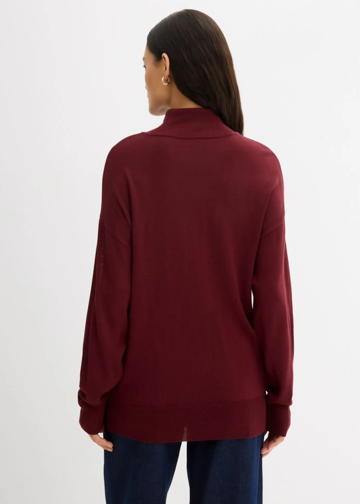 Best Jersey ligero de punto fino con cuello alto ancho, en mezcla de viscosa Mujer Esenciales|Jerséis