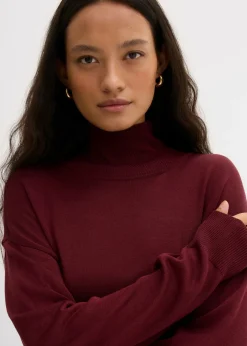 Best Jersey ligero de punto fino con cuello alto ancho, en mezcla de viscosa Mujer Esenciales|Jerséis