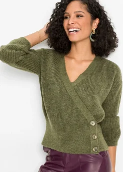 Sale Jersey oversize con aspecto cruzado Mujer Jerséis|Ropa De Punto