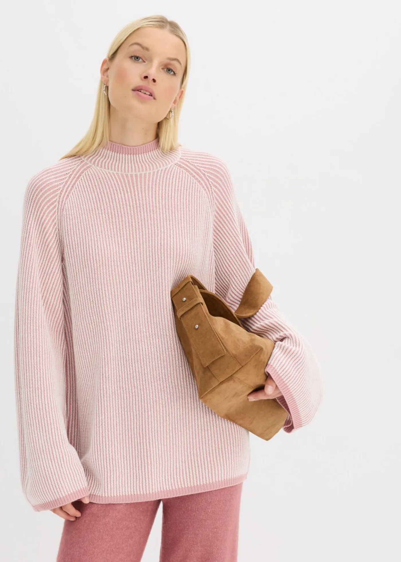 Hot Jersey oversize con cuello alto Mujer Jerséis|Ropa De Punto