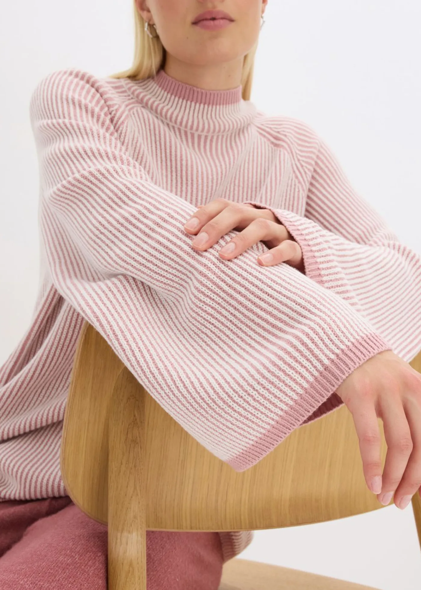 Hot Jersey oversize con cuello alto Mujer Jerséis|Ropa De Punto