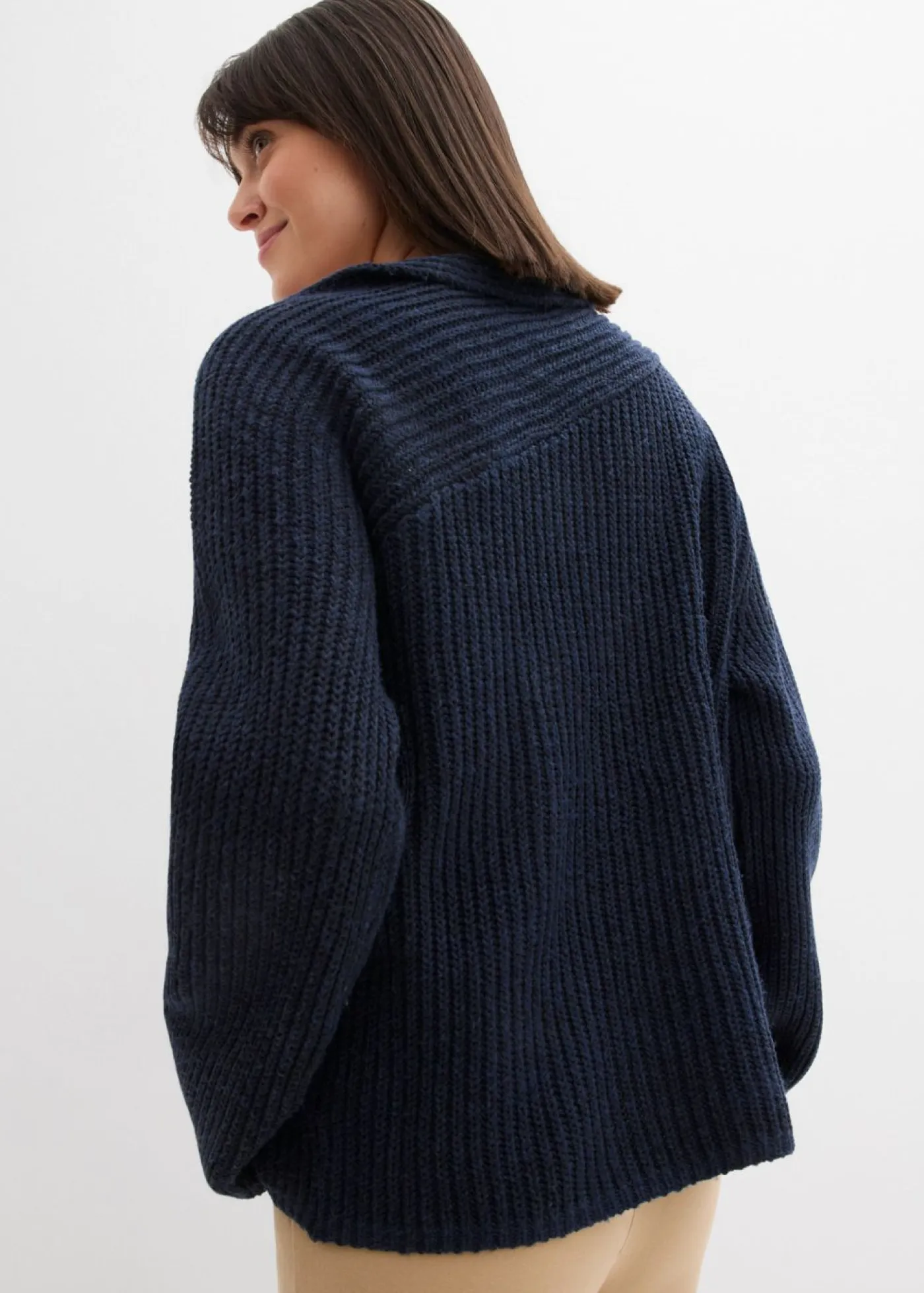 Jersey oversize de canalé Mujer Jerséis|Ropa De Punto