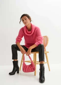 New Jersey oversize de cuello vuelto Mujer Jerséis|Ropa De Punto