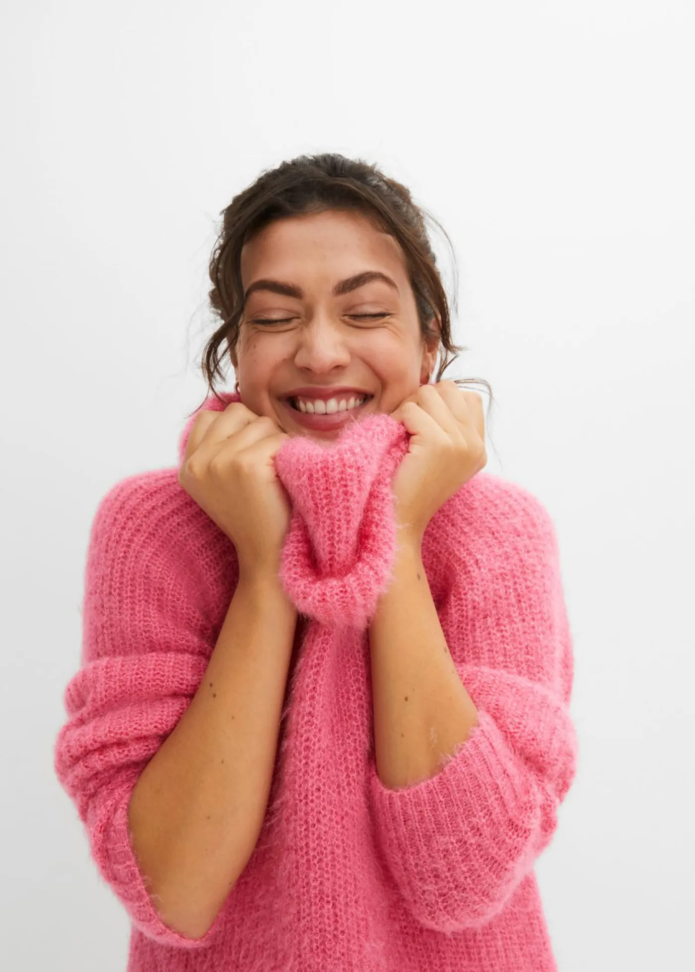 New Jersey oversize de cuello vuelto Mujer Jerséis|Ropa De Punto