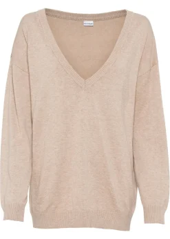 Best Jersey oversize de mezcla de viscosa Mujer Jerséis|Ropa De Punto