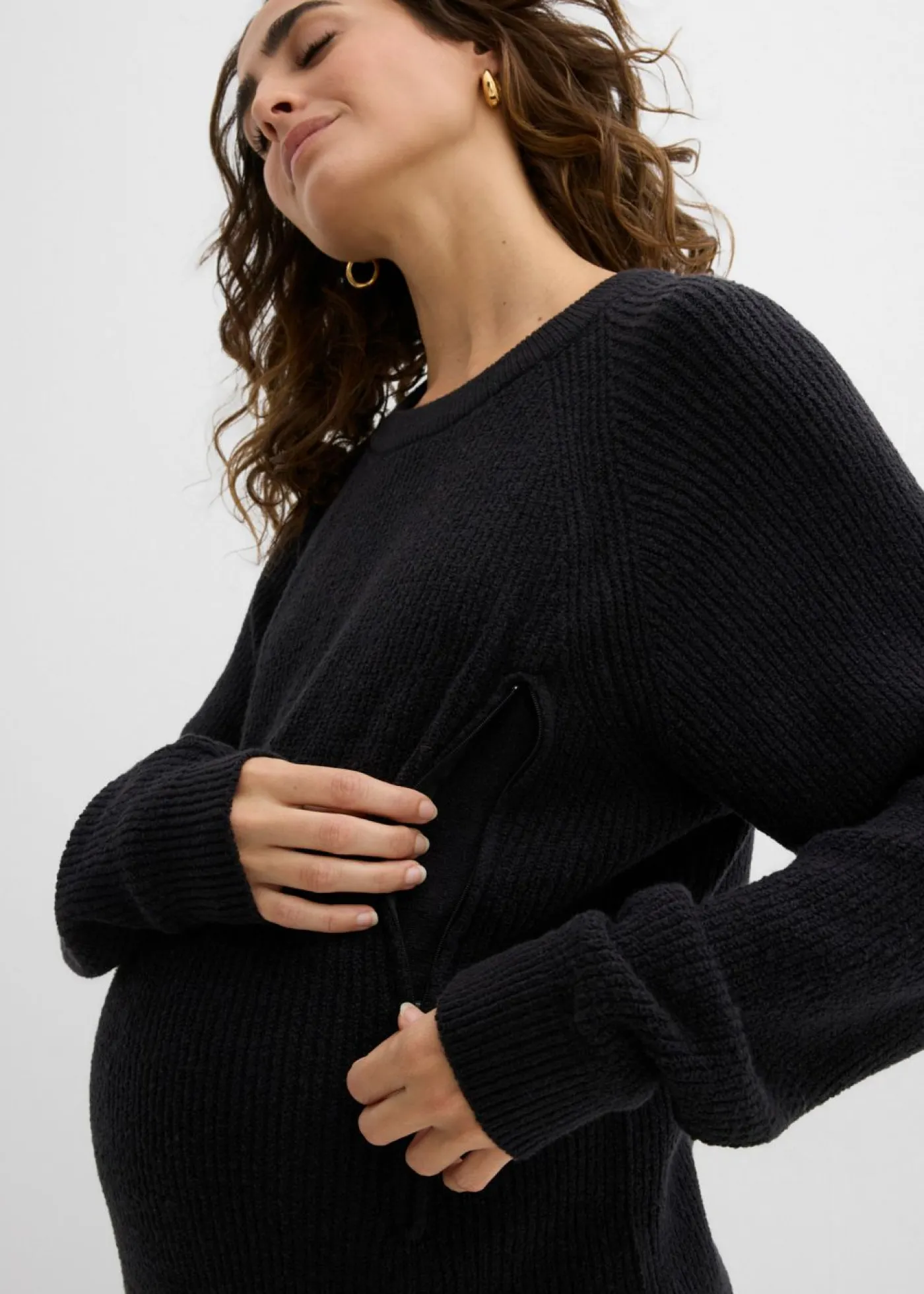 Sale Jersey premamá con una discreta función de lactancia Mujer Premamá
