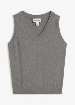 Online Jersey sin mangas de algodón orgánico puro Mujer Básicos|Jerséis