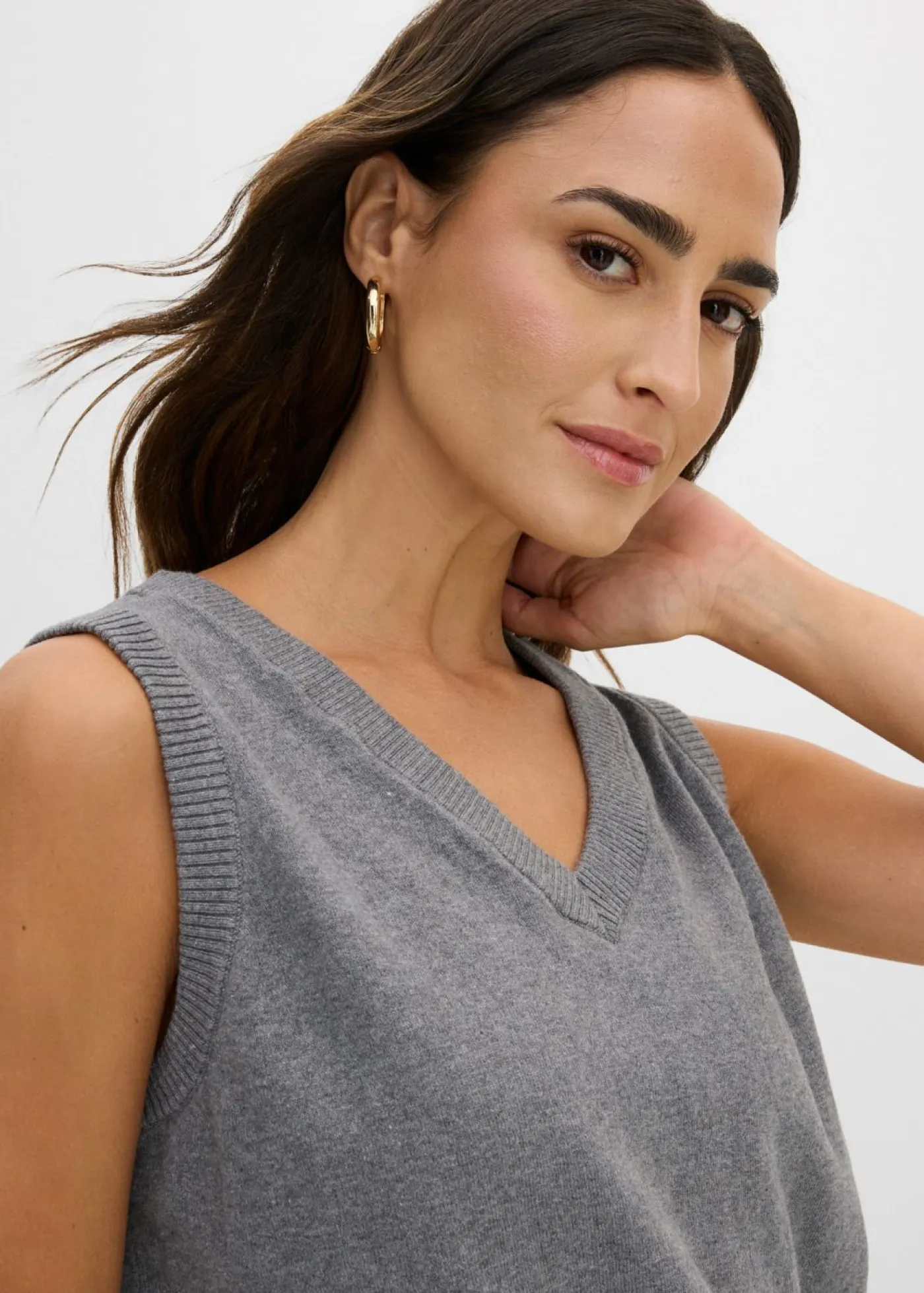 Online Jersey sin mangas de algodón orgánico puro Mujer Básicos|Jerséis