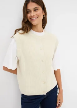 Sale Jersey sin mangas de punto grueso Mujer Básicos|Jerséis
