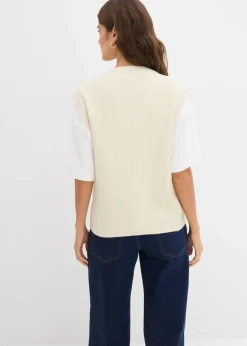 Sale Jersey sin mangas de punto grueso Mujer Básicos|Jerséis