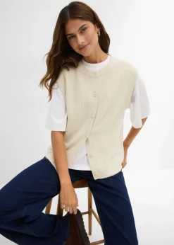 Sale Jersey sin mangas de punto grueso Mujer Básicos|Jerséis