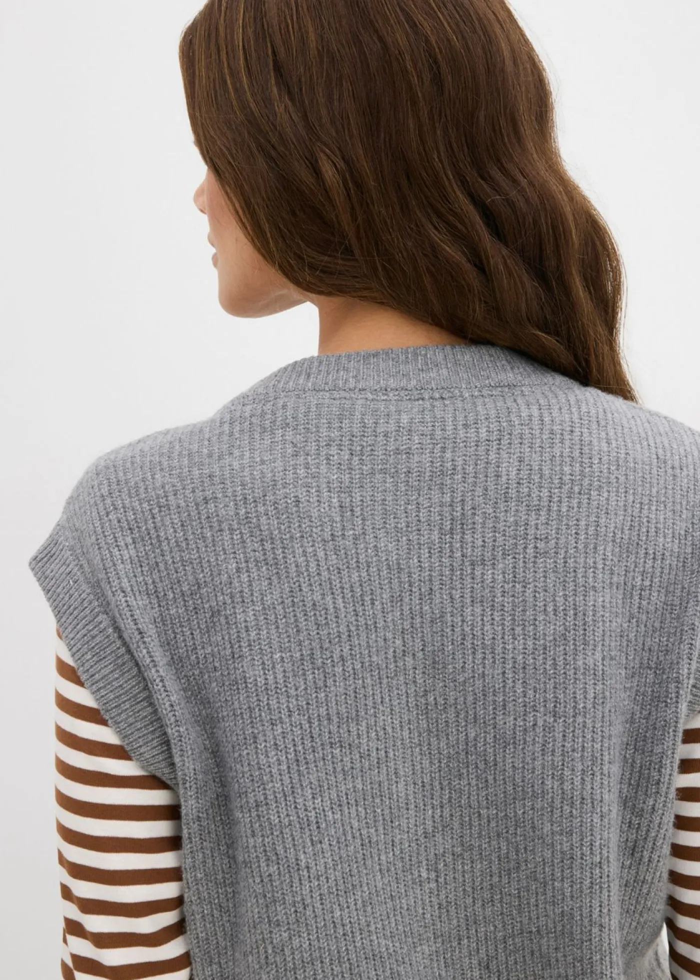 Online Jersey sin mangas de punto grueso Mujer Básicos|Jerséis