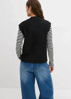 Best Jersey sin mangas de punto grueso Mujer Básicos|Jerséis