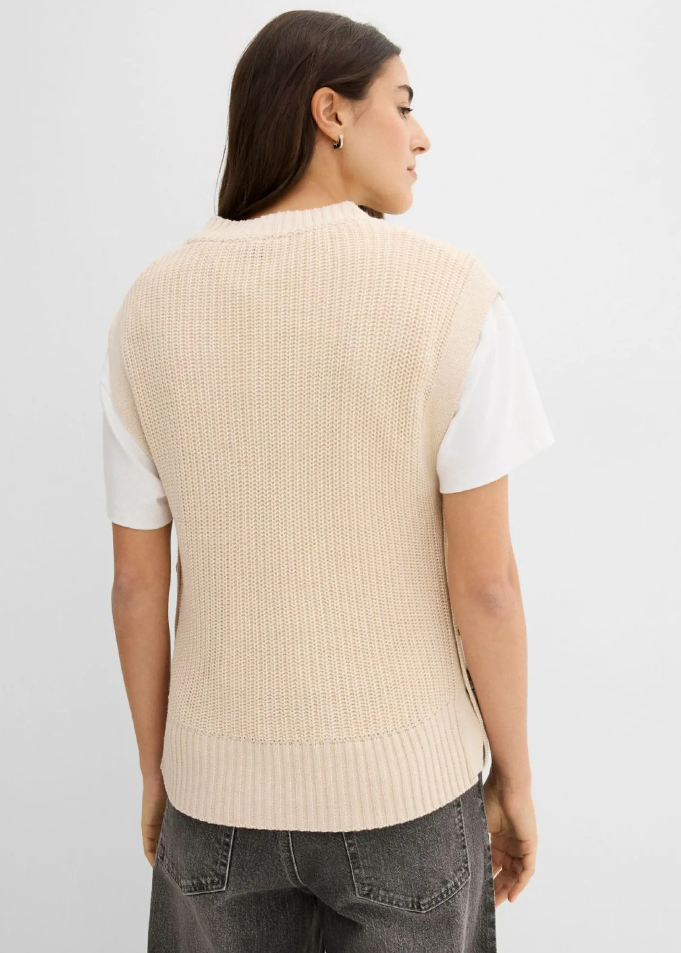 New Jersey sin mangas de punto Mujer Jerséis|Ropa De Punto