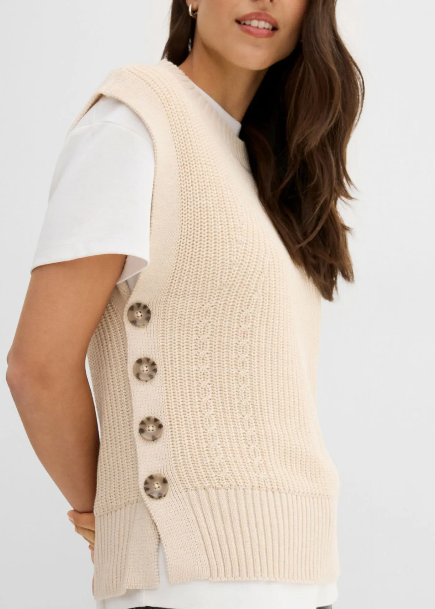 New Jersey sin mangas de punto Mujer Jerséis|Ropa De Punto
