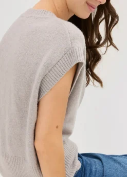 Online Jersey sin mangas oversized Mujer Jerséis|Ropa De Punto