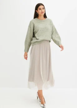 Discount Jersey tipo boxy con lentejuelas Mujer Jerséis|Ropa De Punto