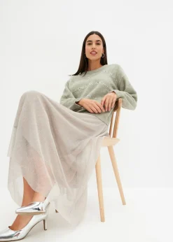 Discount Jersey tipo boxy con lentejuelas Mujer Jerséis|Ropa De Punto