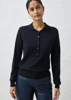 Online Jersey tipo polo con seda Mujer Premium|Jerséis