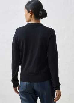 Online Jersey tipo polo con seda Mujer Premium|Jerséis