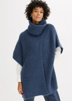 Clearance Jersey tipo poncho con mezcla de lana Mujer Ponchos|Jerséis