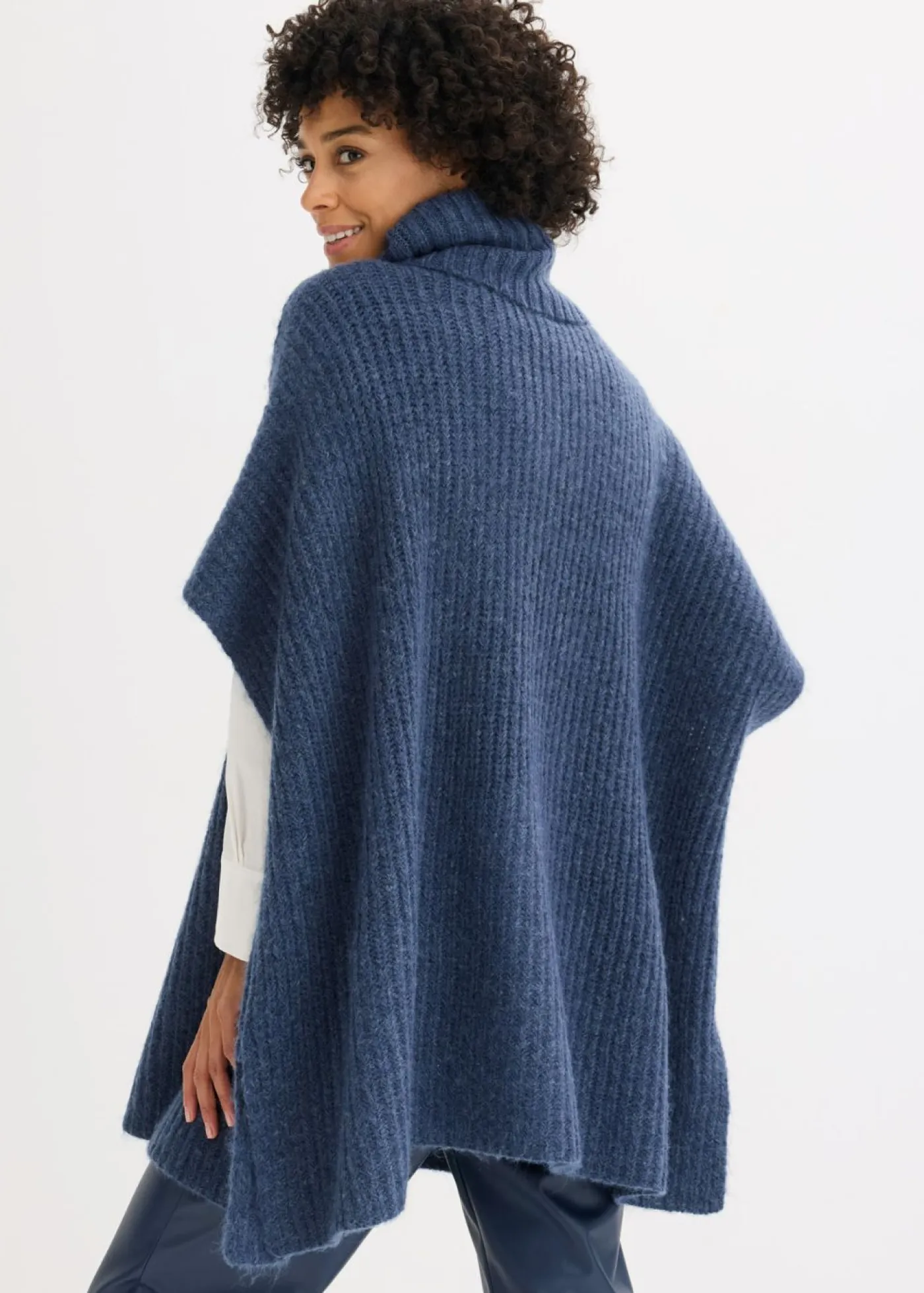Discount Jersey tipo poncho con mezcla de lana Mujer Ponchos|Jerséis