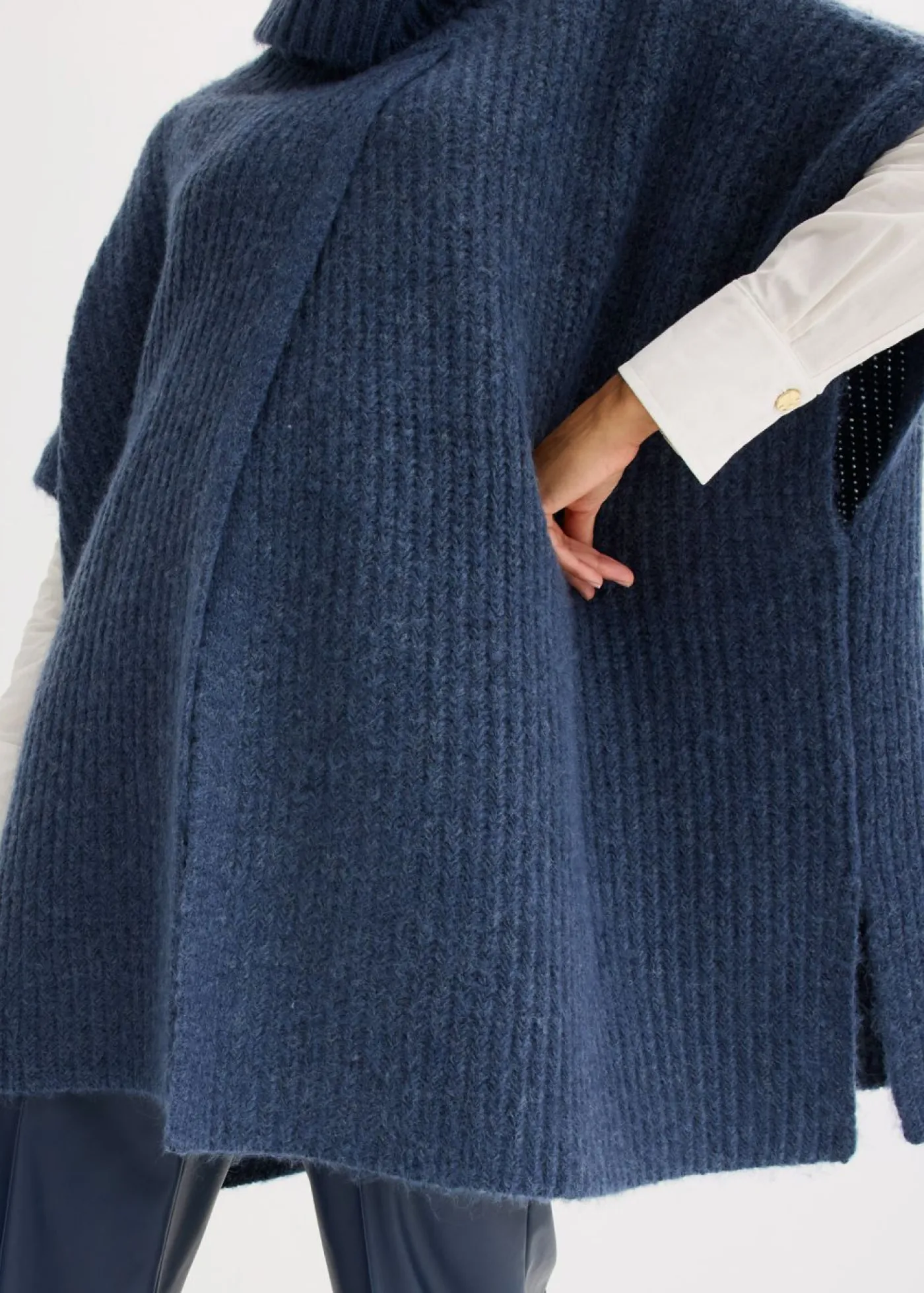 Discount Jersey tipo poncho con mezcla de lana Mujer Ponchos|Jerséis
