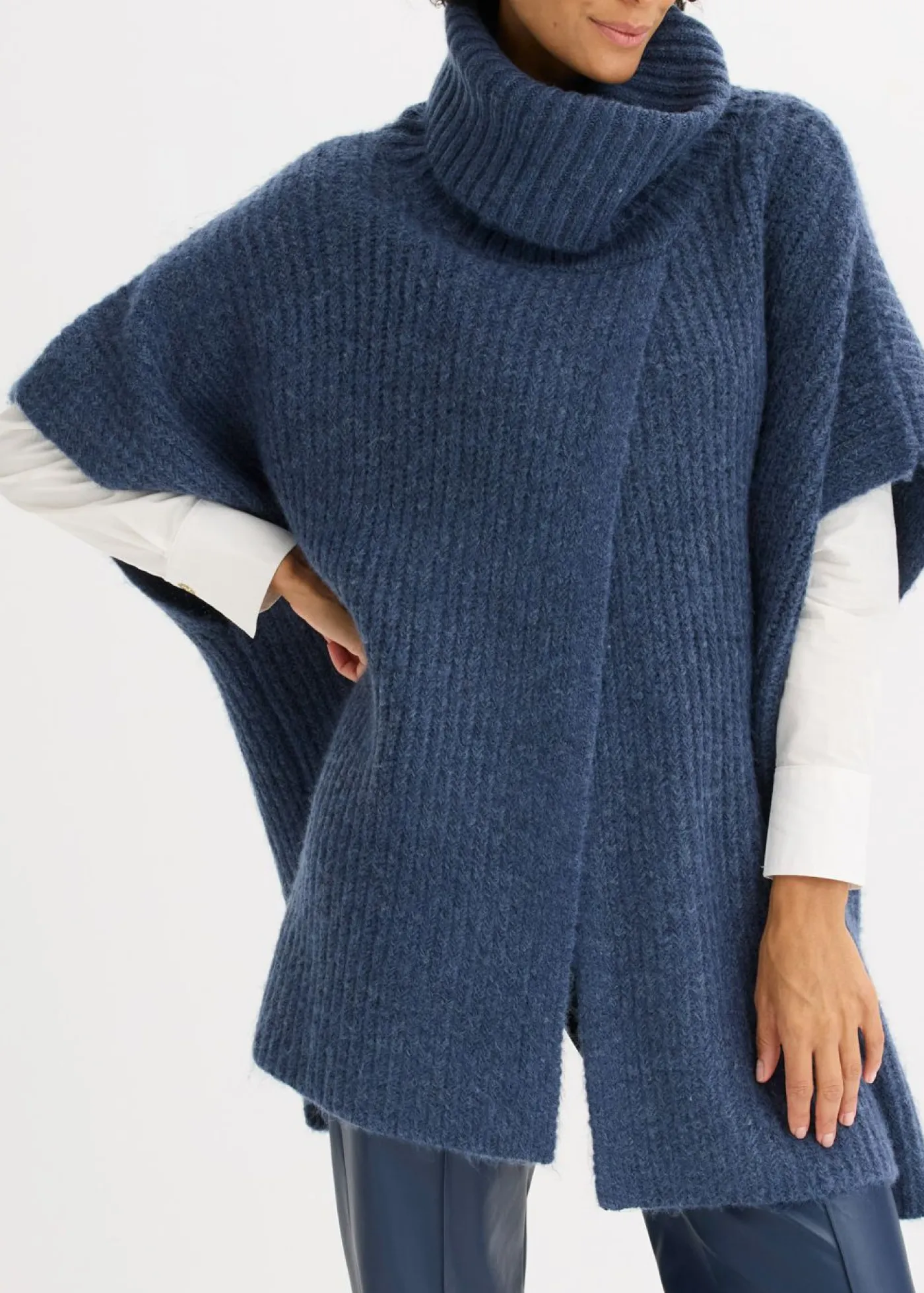 Discount Jersey tipo poncho con mezcla de lana Mujer Ponchos|Jerséis