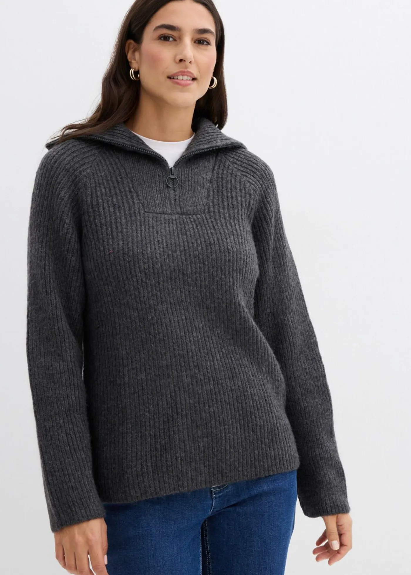 Outlet Jersey tipo troyer de canalé Mujer Jerséis