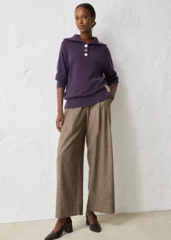 Outlet Jersey troyer con lana merina Mujer Jerséis