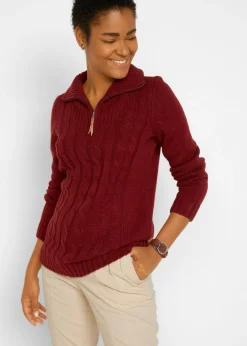 Best Jersey troyer con patrón trenzado Mujer Jerséis