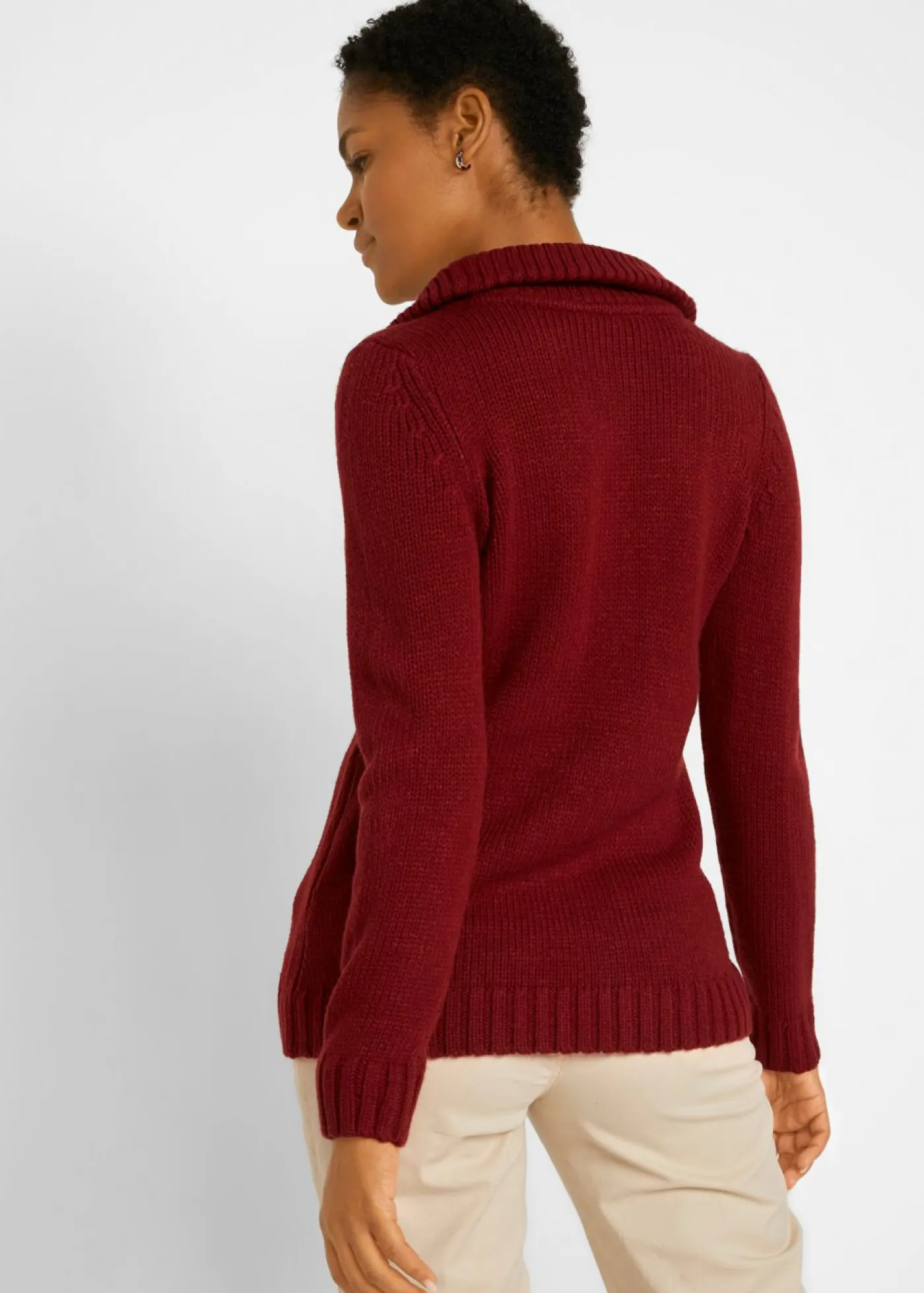 Best Jersey troyer con patrón trenzado Mujer Jerséis