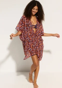 Best Kimono de playa con detalle de cordón Mujer Ropa De Playa|Camisas Y Blusas