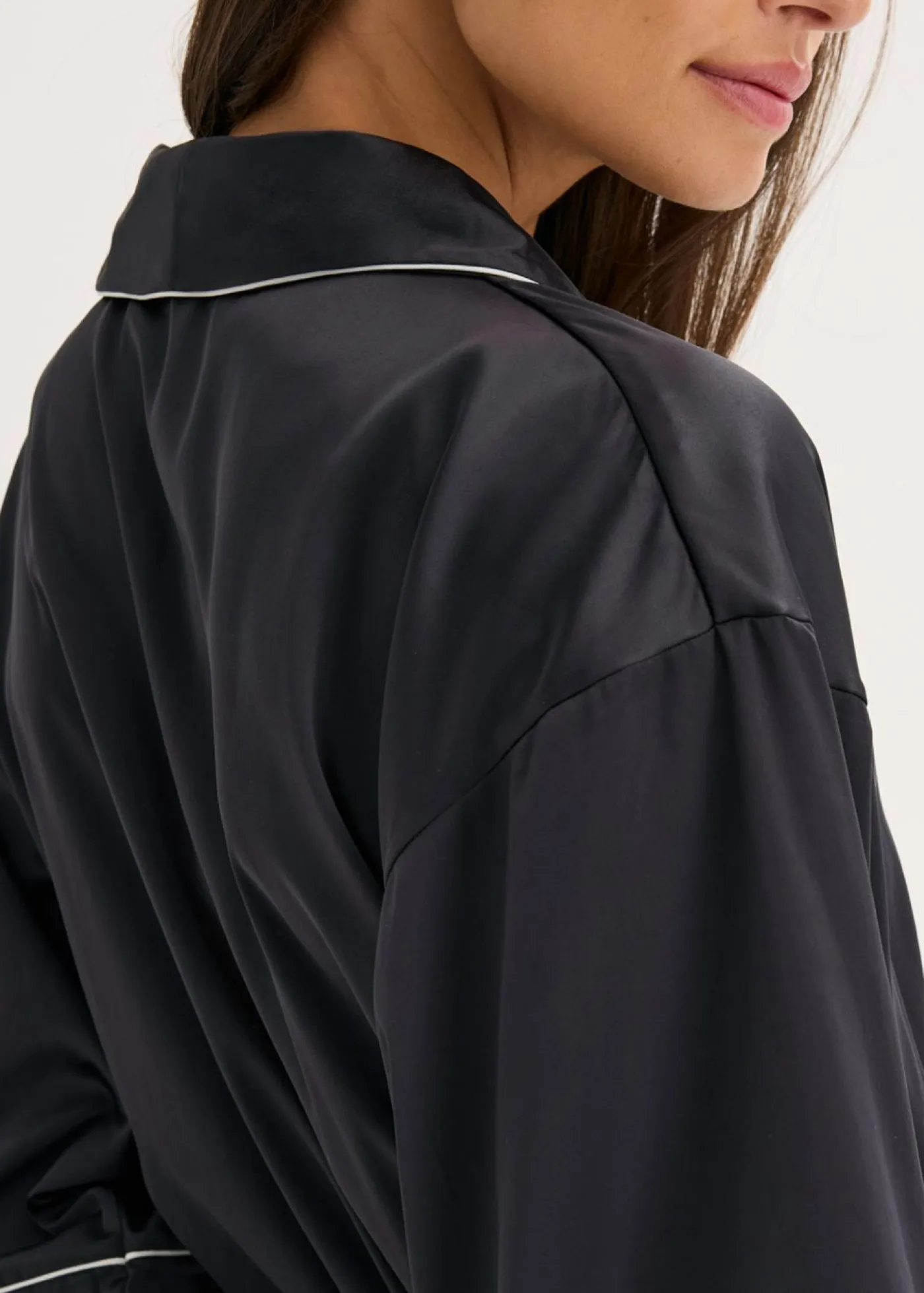 Kimono de satén con efecto brillante Mujer Albornoces Y Batas|Lencería