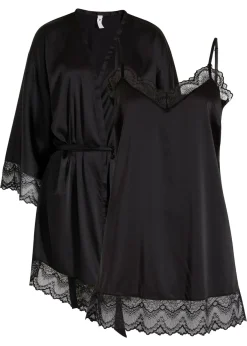 Online Kimono y Negligé (conjunto de 2 piezas) Mujer Corsés|Albornoces Y Batas