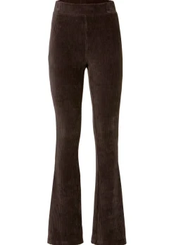 Leggings acampanados con aspecto de pana Mujer Pantalones