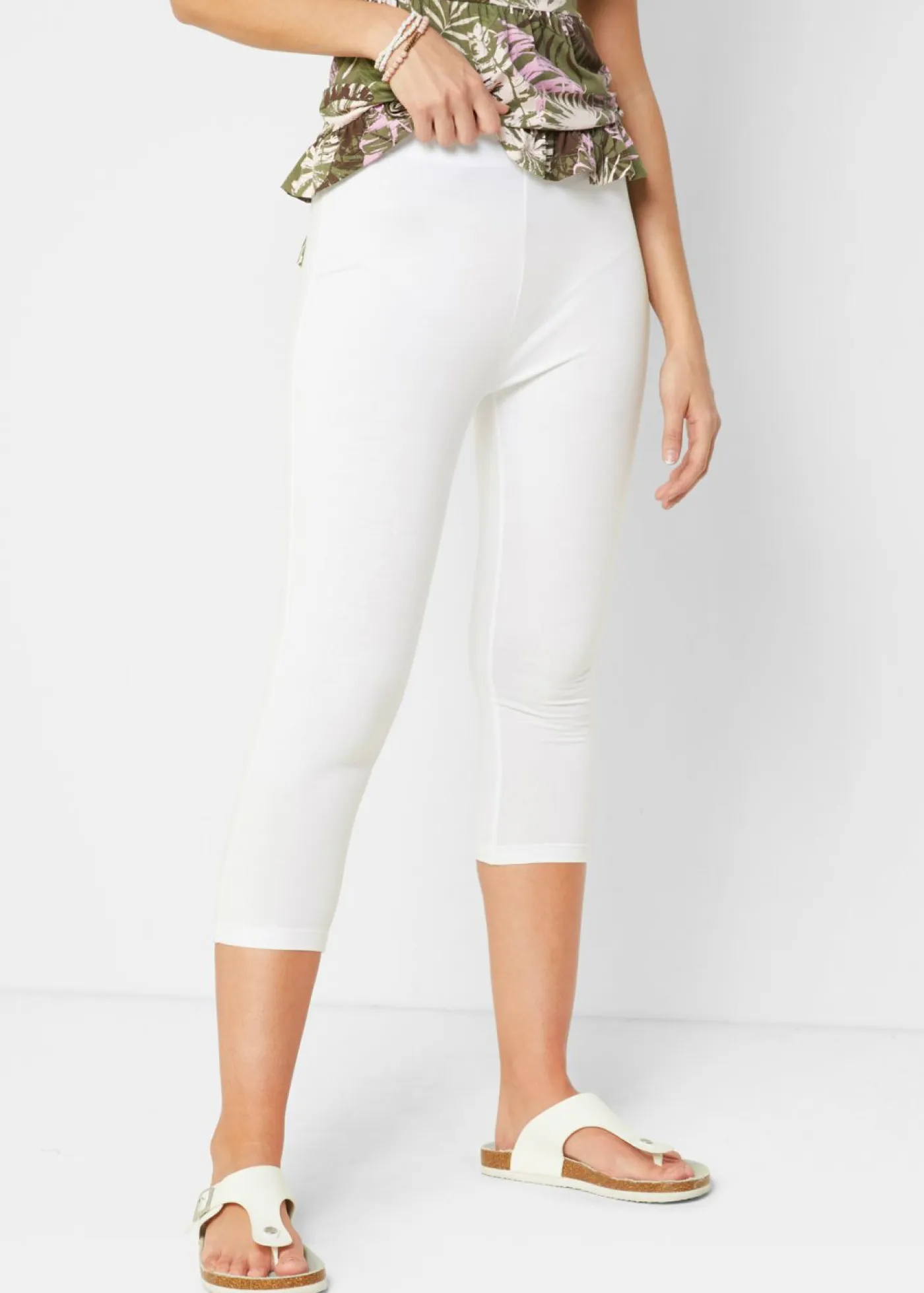 Outlet Leggings capri con cinturilla cómoda Mujer Básicos|Pantalones