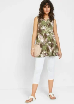 Outlet Leggings capri con cinturilla cómoda Mujer Básicos|Pantalones