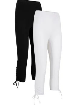 Sale Leggings capri con fruncido (2 unidades) Mujer Pantalones