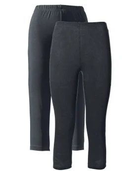 Leggings capri de corte ajustado (2 unidades) Mujer Básicos|Pantalones