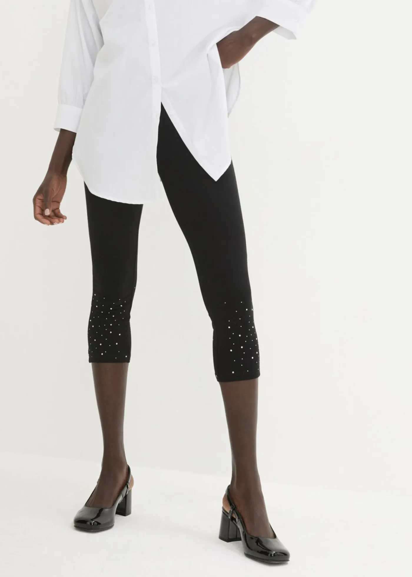 New Leggings capri de mezcla de algodón Mujer Pantalones