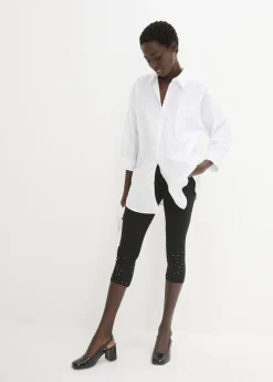 New Leggings capri de mezcla de algodón Mujer Pantalones