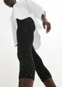 New Leggings capri de mezcla de algodón Mujer Pantalones