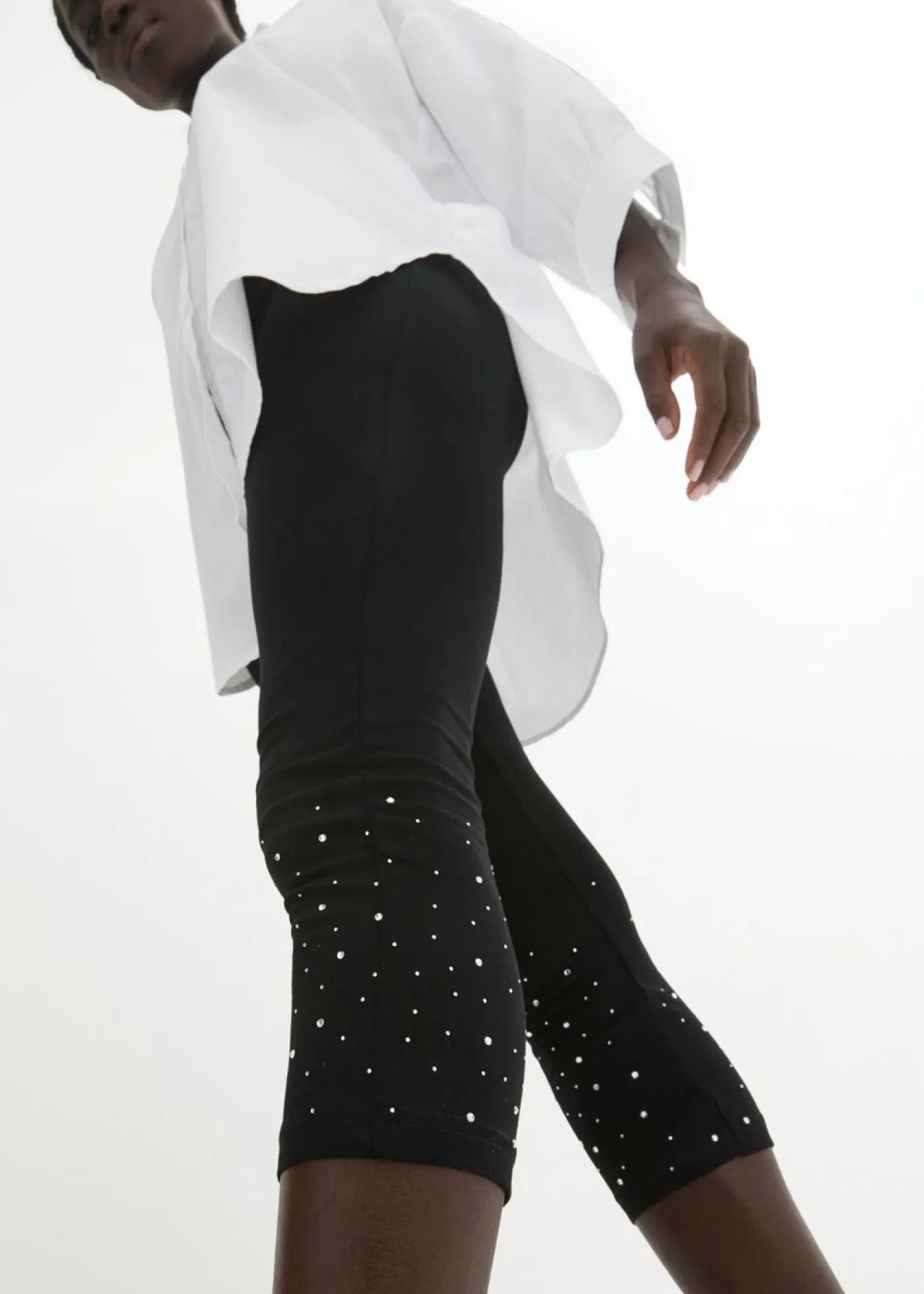 New Leggings capri de mezcla de algodón Mujer Pantalones
