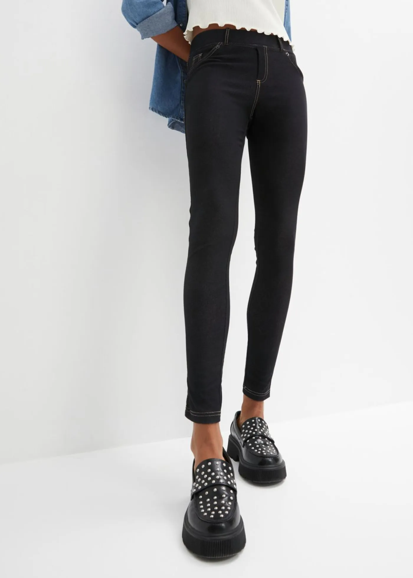 Sale Leggings con aspecto de vaquero Mujer Pantalones