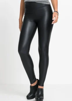 Hot Leggings de piel sintética con revestimiento Mujer Tallas Pequeñas