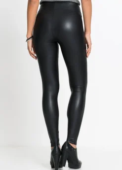 Hot Leggings de piel sintética con revestimiento Mujer Tallas Pequeñas